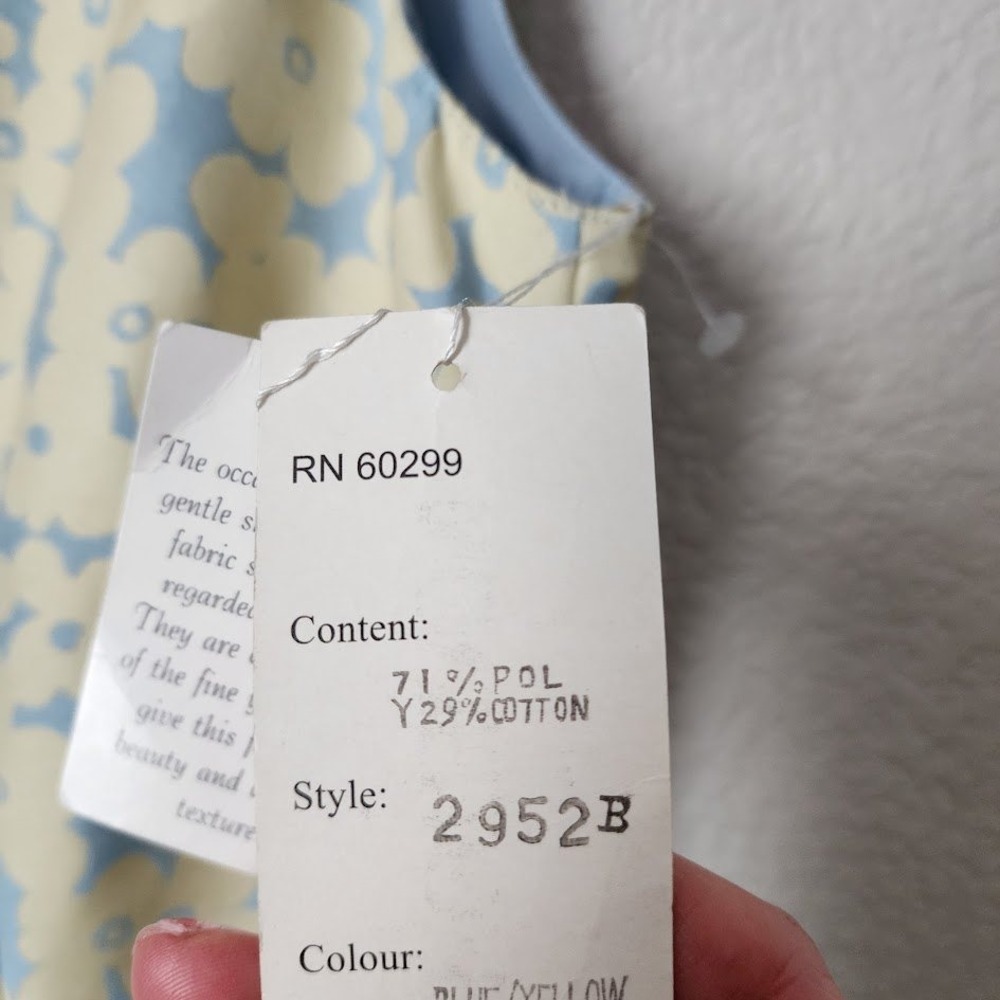 NOVELLO BLOOM 90s Floral Mini Dress Pastel Blue Coquette Size 4 NEW - Picture 6 of 10